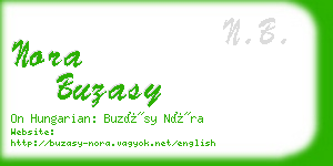 nora buzasy business card